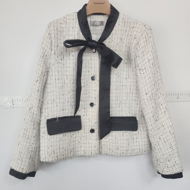 Oil Rice 리본 트위드 자켓