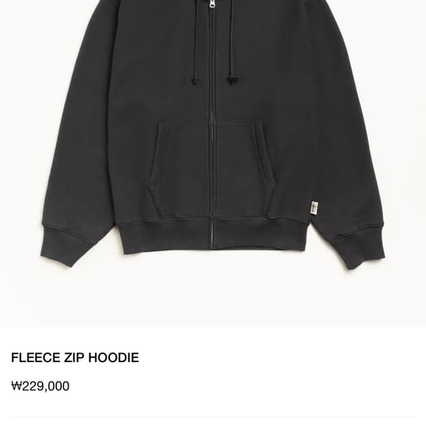 스투시 stussy FLEECE ZIP HOODIE