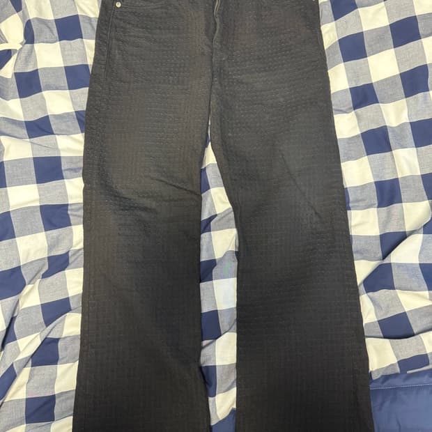 32) 느린양반 Wrath 사시코 데님 부츠컷 워시드 블랙