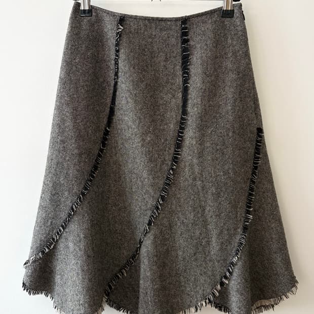 빈티지 울 태슬 스커트