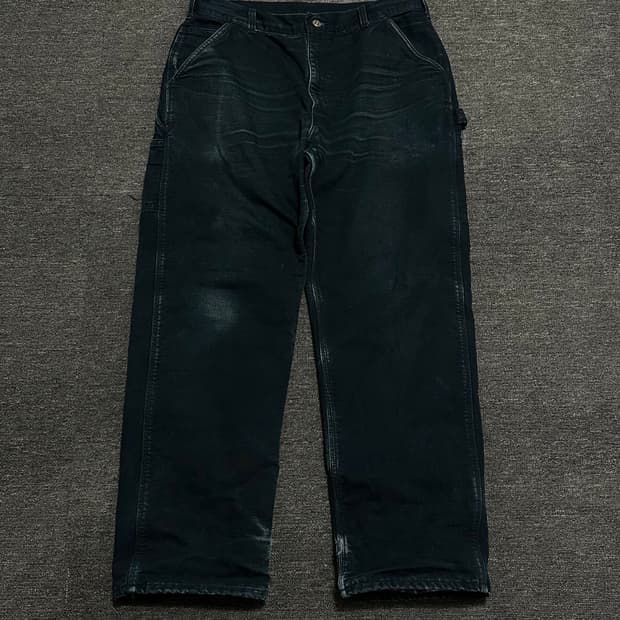 칼하트 싱글니 덕캔버스 워크팬츠 라이닝 36x32