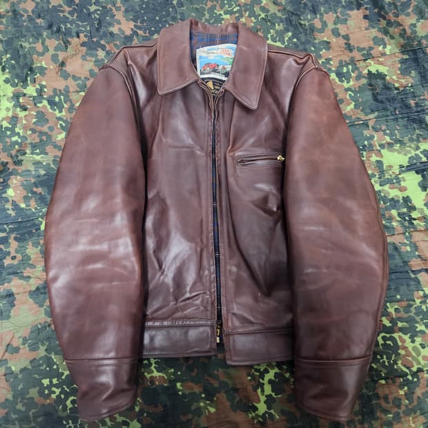 에어로레더 하이웨이맨 말가죽 자켓