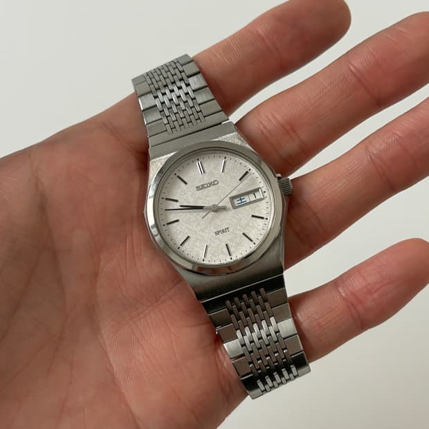 1990s Spirit Texture Dial Silver Quartz