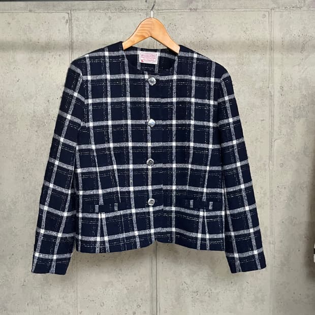 80s Pendleton Tweed Wool Blazer Jacket