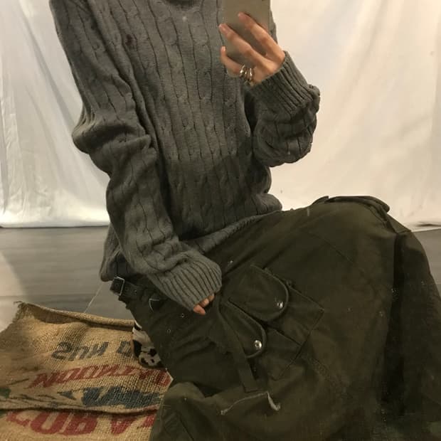 Polo Ralph Lauren Grey Twisted Knitwear