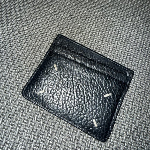 메종 마르지엘라 스티치 카드 홀더 블랙