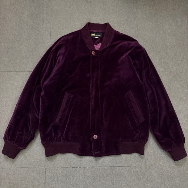 70s 영도벨벧 빈티지 영도벨벳(벨루어) 봄버 자켓 