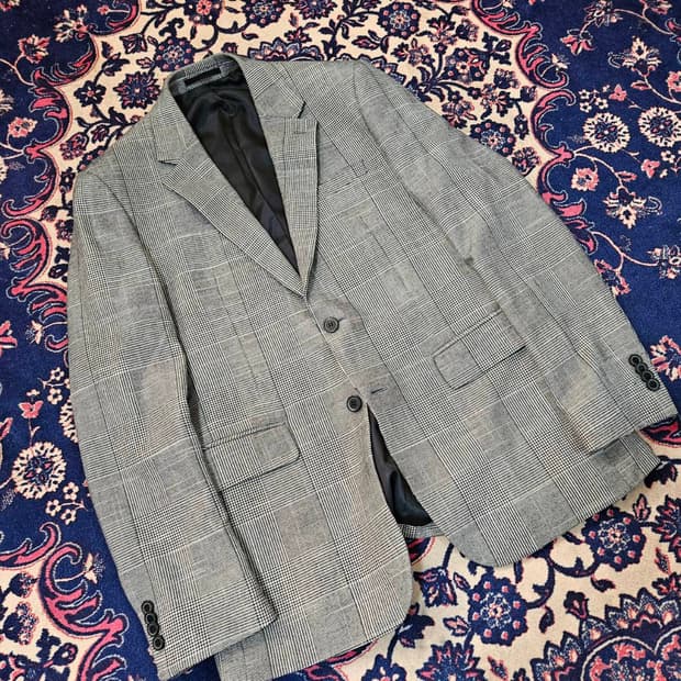 킨록 엔더슨(Kinloch) 투버튼 그레이 체크 블레이져 자켓