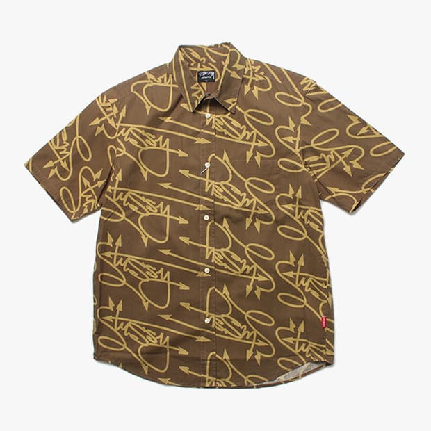  STUSSY "Brown Half Shirts"