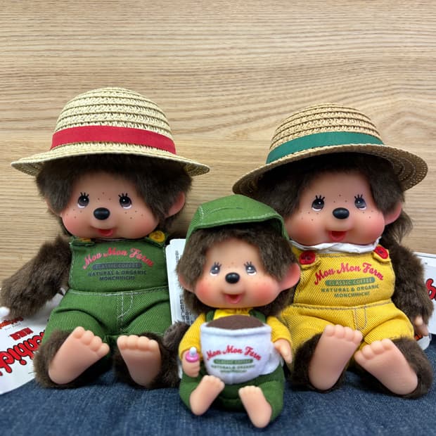 [파우치증정]홍콩 한정판 커피팜 몬치치 인형+키링 세트