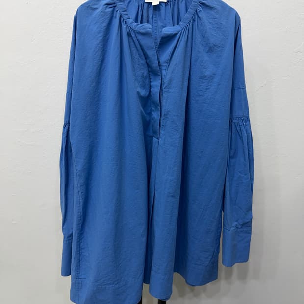 정품) COS 코스 블루 셔츠 블라우스 32