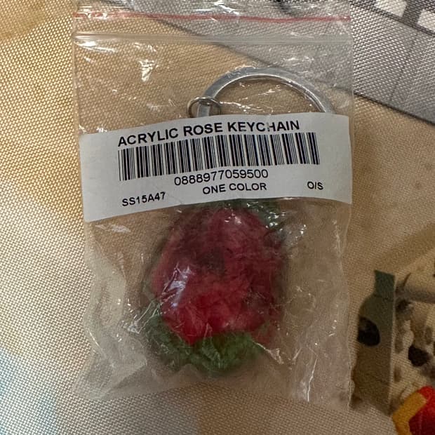슈프림 아크릴 로즈 키체인 15SS