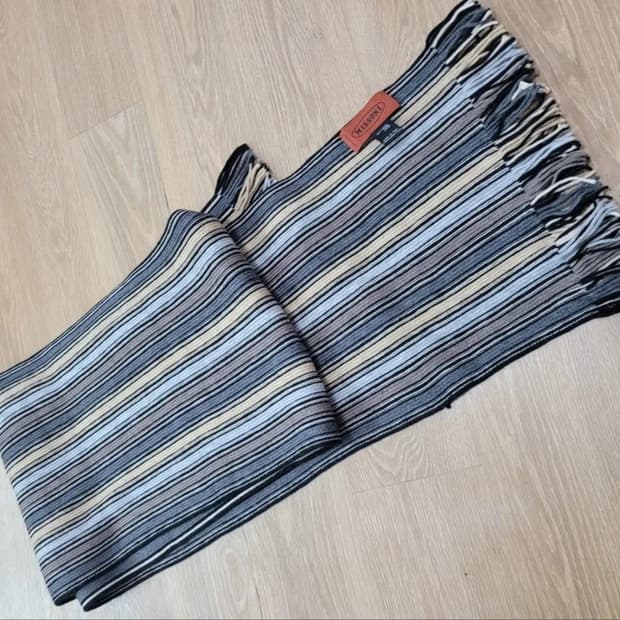 미쏘니 스트라이프 울 머플러 남여공용