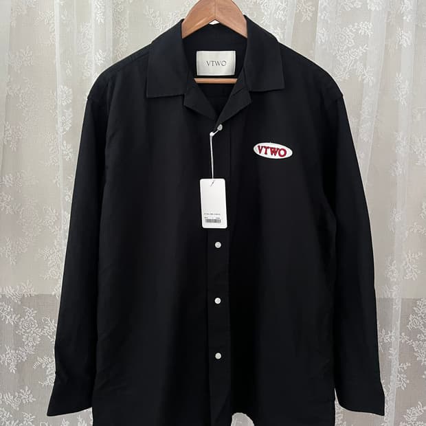 L) 새상품 VTWO 옥스포드 셔츠 블랙