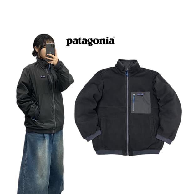 파타고니아 리버시블 쉘 마이크로디니 플리스 바람막이 자켓