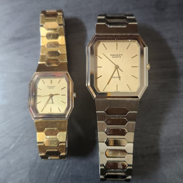 88올림픽 오리엔트 커플 금장시계 1세트