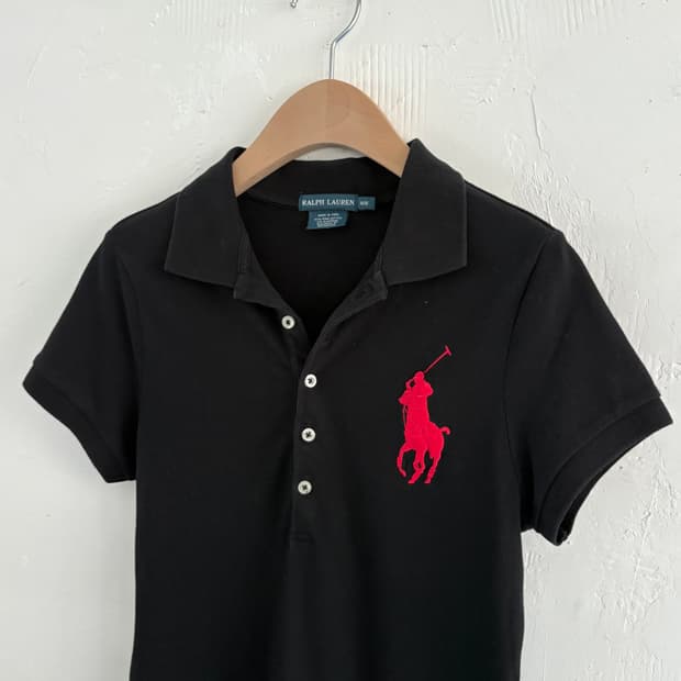Polo 랄프로렌 우먼 레드빅포니 블랙컬러 PK원피스