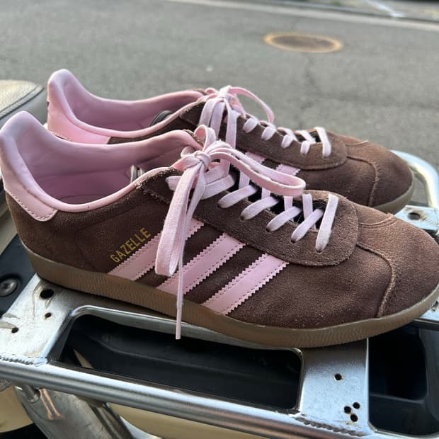 아디다스 가젤 브라운/핑크 265