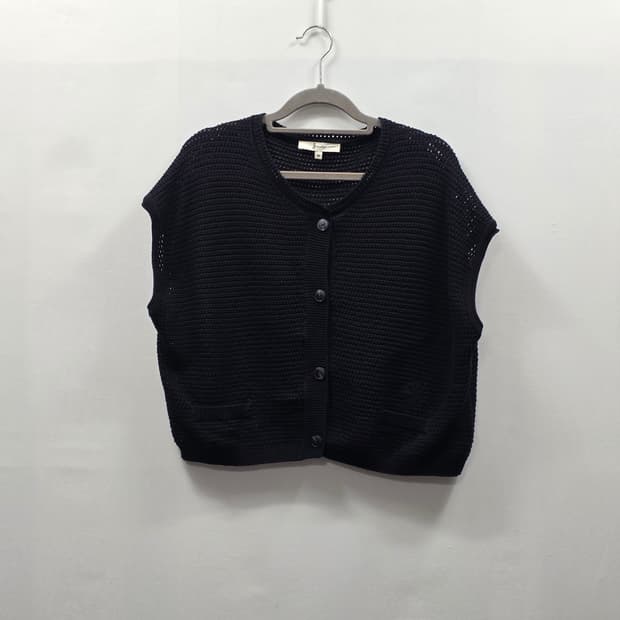 0808 g studio 블랙 니트 조끼 가디건 88 루즈핏 베스트