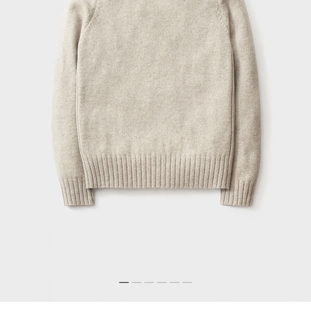 포터리 메리노울 멜란지 크루넥 니트 아이보리 4