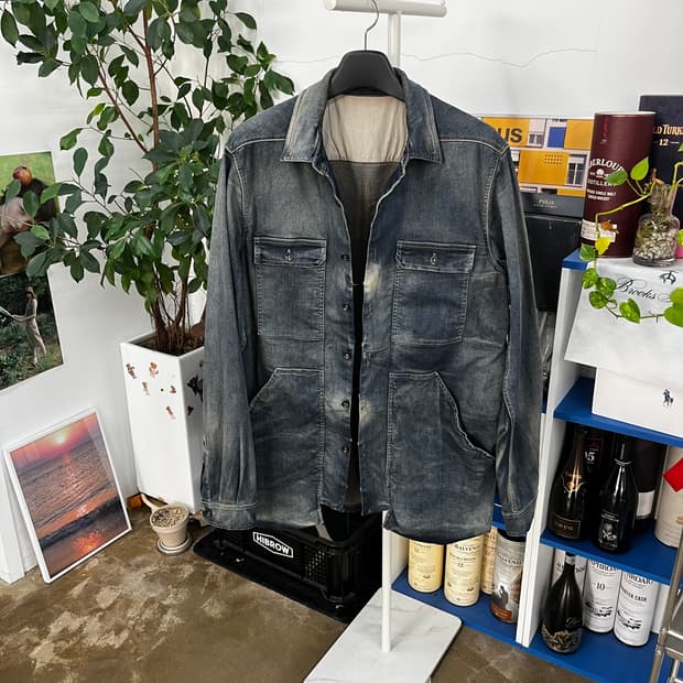 릭오웬스 다크쉐도우 허슬러 데님자켓 XL