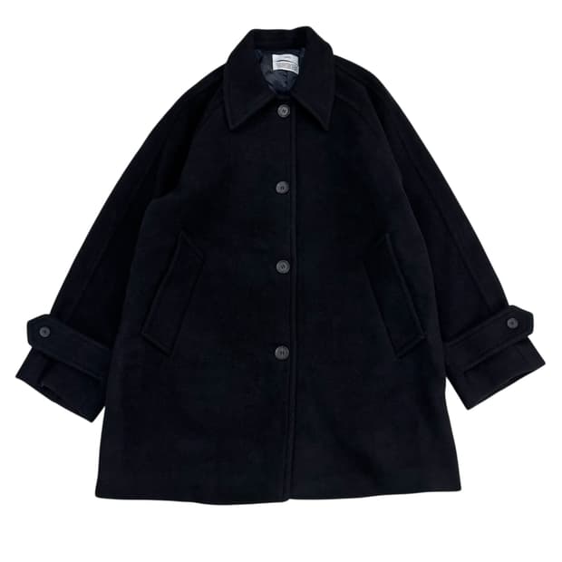 포저 Poszer 네이비 울 캐시미어 나그랑 하프 코트