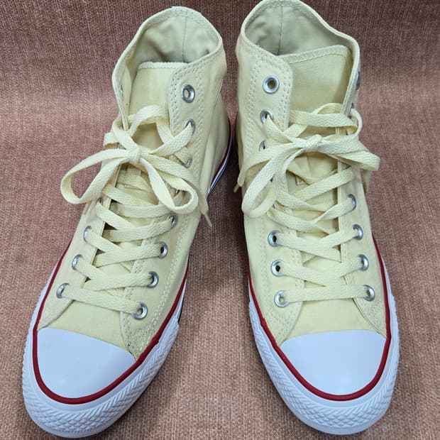 컨버스 일회착용 270mm-  척테일러 하이 연노랑 운동화