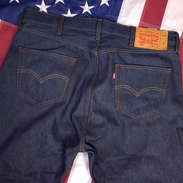 새제품 오리지날 리바이스 501 리지드 데님진
