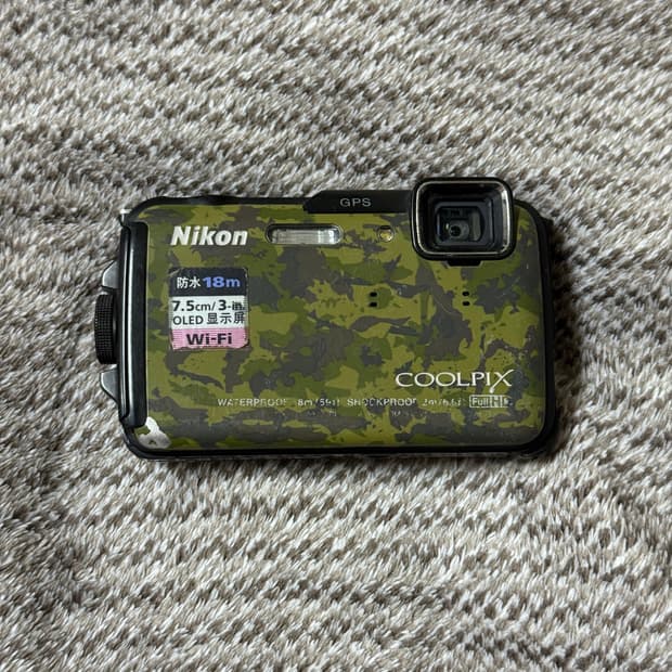 니콘 쿨픽스 aw110s 카모 디지털카메라