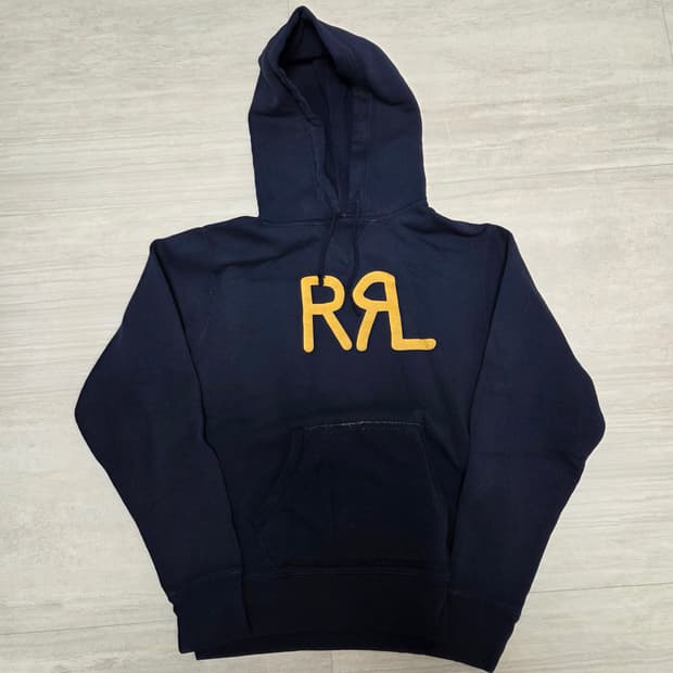 [M] 더블알엘 RRL 로고 플리스 후드 티셔츠