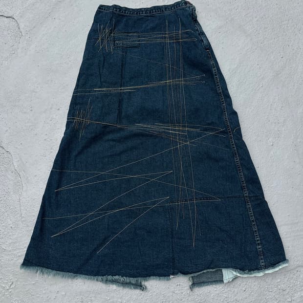 히스테릭글래머 데님 롱스커트