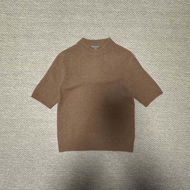 COS woman mock neck knit sweater