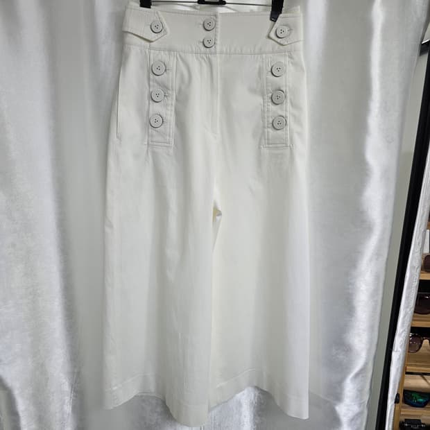 럭키슈에뜨 화이트 와이드 팬츠 (1511)