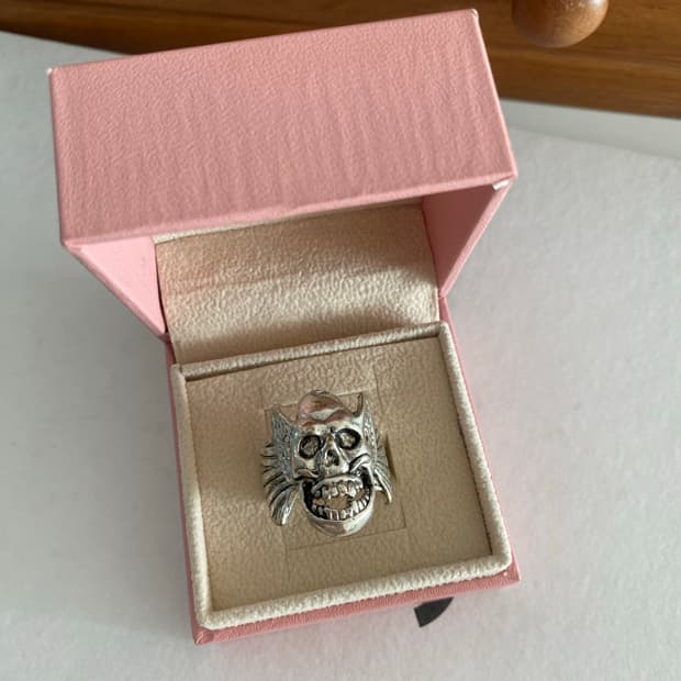 빈티지 해골 반지 링