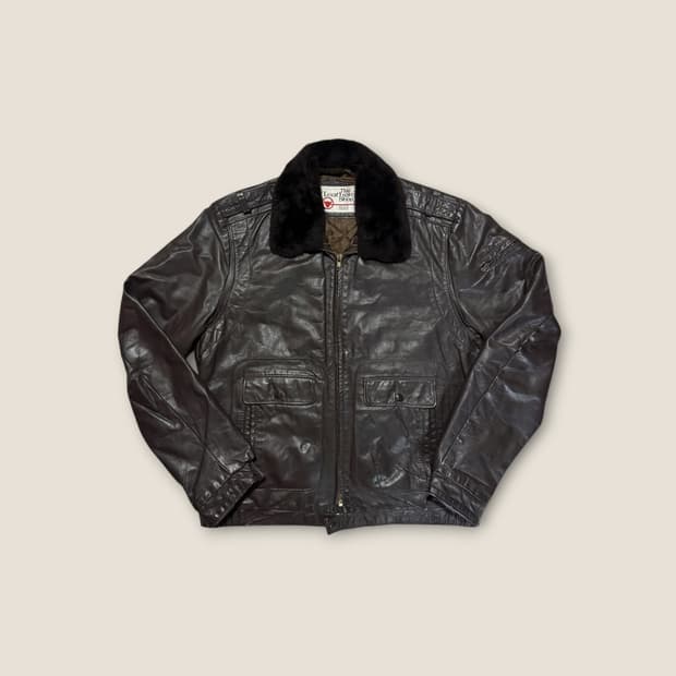 70s USA 시어스 G-1 타입 플라이트 레더 자켓 40