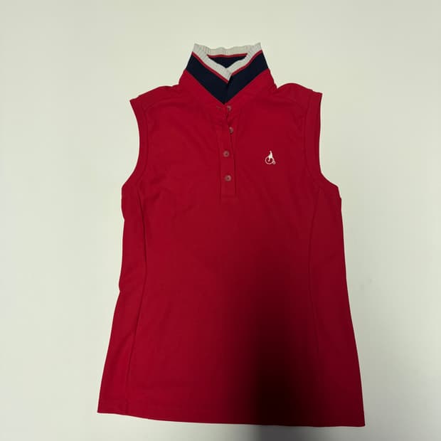 여성 빈폴 기능성 민소매 나시 티셔츠 레드 90