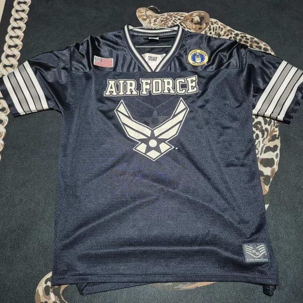 USAF 에어포스 빈티지 오버핏 풋볼 져지 XL