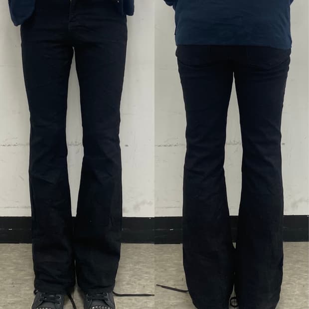 00’s Mood Black Flared-Fit Pants