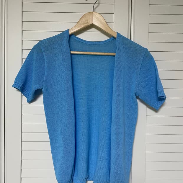 knitting half cardigan 