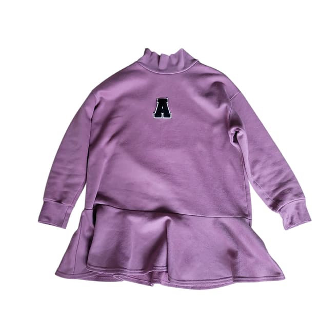 유니크 기모 러플 원피스