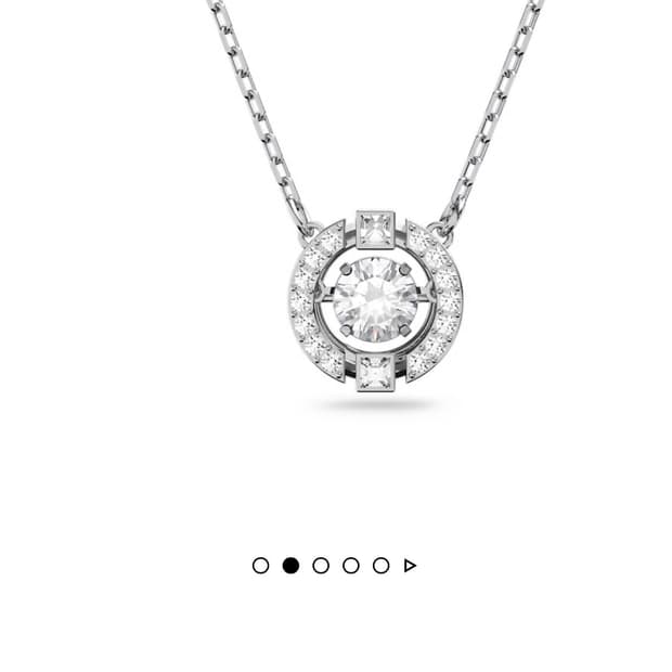 스와로브스키 una 로듐 목걸이