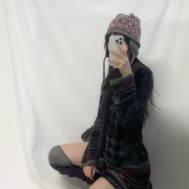 이어플랩 울 니트 햇