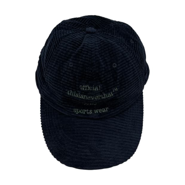 디스이즈네버댓 와이드 웨일 코드 코듀로이 캡 모자 네이비