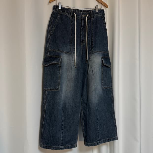 STUDIO TOMBOY 데님 스트링 카고 팬츠