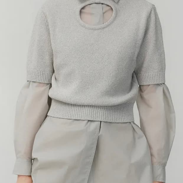 아모멘토 시어 버튼 셔츠