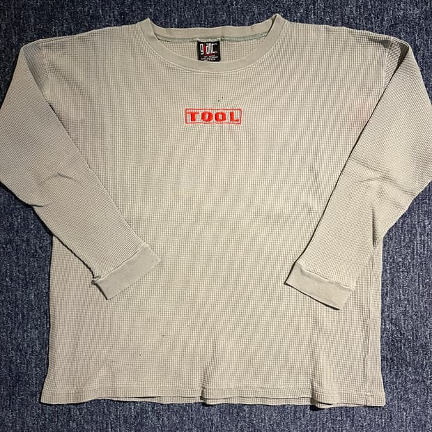 빈티지 90s TOOL 와플 롱슬리브 티셔츠
