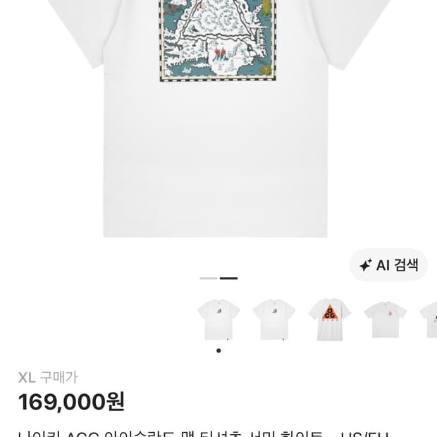나이키 ACG 아이슬란드 맵 티셔츠 서밋 화이트 - US/EU