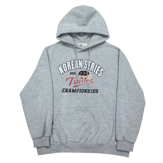 빠더너스 X LG트윈스 2023 기모 스웻 후드티 그레이 L