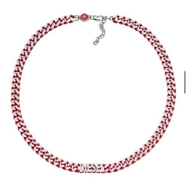 Diesel red chain nacklace