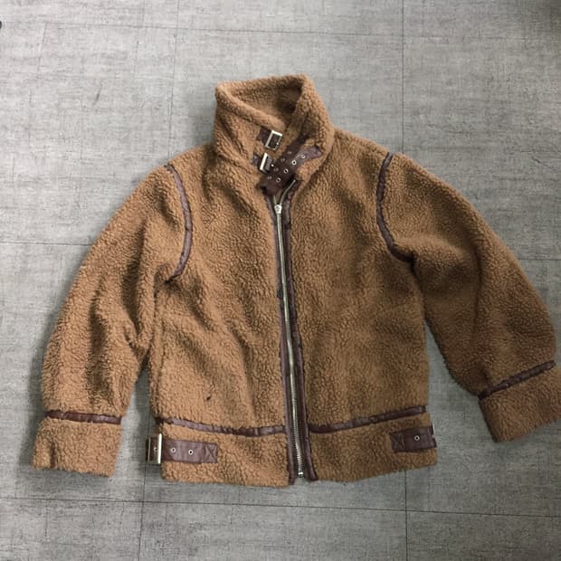 일본빈티지 Ingni 하구미모리걸 아메카지 무스탕자켓 초코브라운